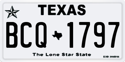 TX license plate BCQ1797