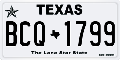 TX license plate BCQ1799