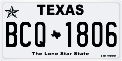 TX license plate BCQ1806