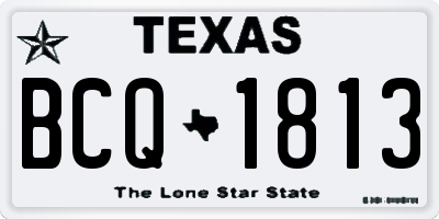 TX license plate BCQ1813