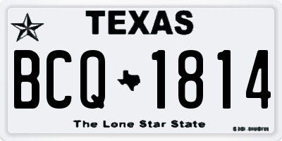 TX license plate BCQ1814