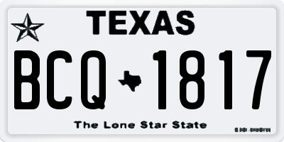 TX license plate BCQ1817