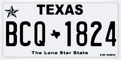 TX license plate BCQ1824