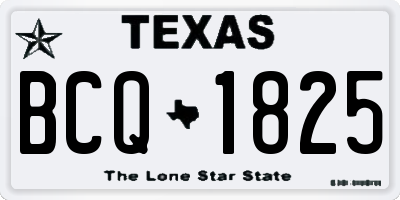 TX license plate BCQ1825