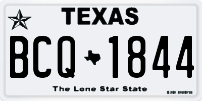 TX license plate BCQ1844