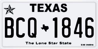 TX license plate BCQ1846