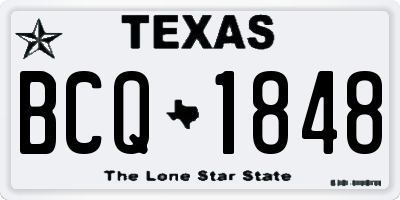 TX license plate BCQ1848