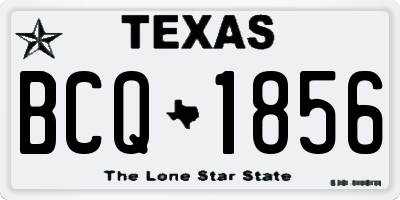 TX license plate BCQ1856