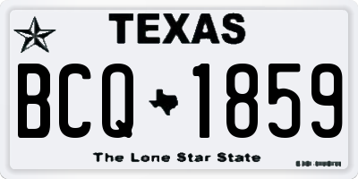 TX license plate BCQ1859