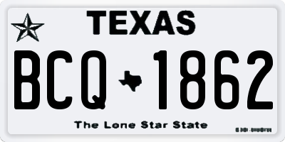TX license plate BCQ1862