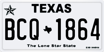 TX license plate BCQ1864