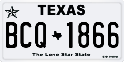 TX license plate BCQ1866