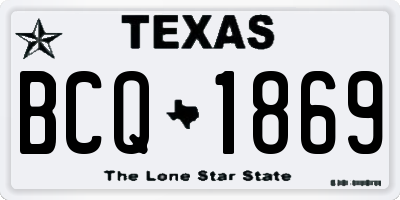 TX license plate BCQ1869