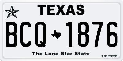 TX license plate BCQ1876