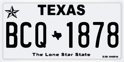 TX license plate BCQ1878
