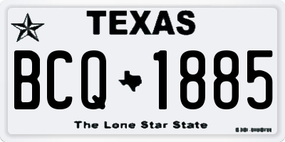 TX license plate BCQ1885
