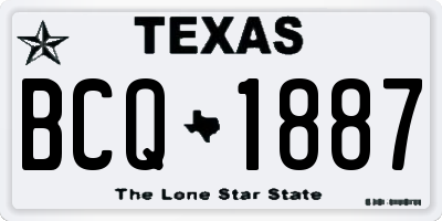 TX license plate BCQ1887