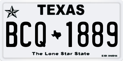TX license plate BCQ1889