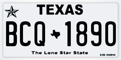 TX license plate BCQ1890