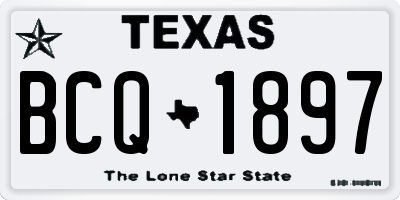 TX license plate BCQ1897