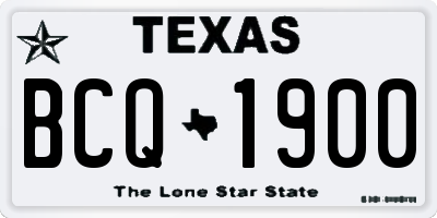 TX license plate BCQ1900