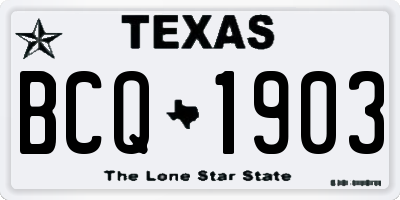 TX license plate BCQ1903