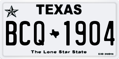 TX license plate BCQ1904
