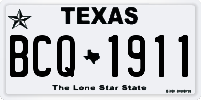 TX license plate BCQ1911