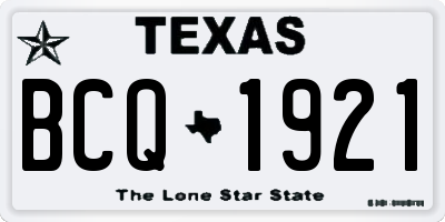 TX license plate BCQ1921