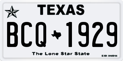 TX license plate BCQ1929