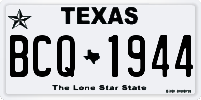 TX license plate BCQ1944