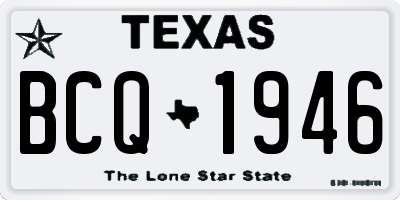 TX license plate BCQ1946