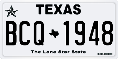 TX license plate BCQ1948