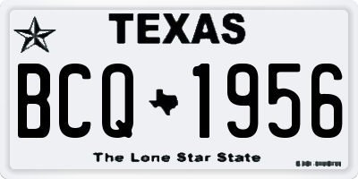TX license plate BCQ1956