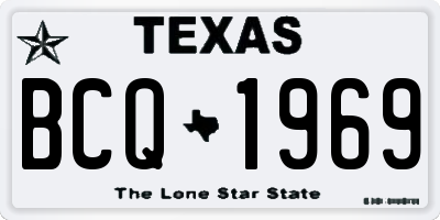 TX license plate BCQ1969