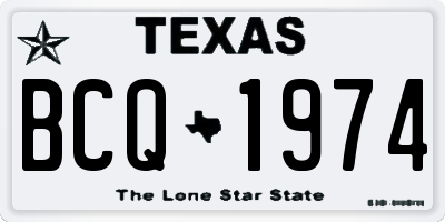 TX license plate BCQ1974