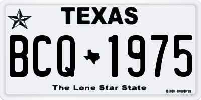 TX license plate BCQ1975