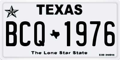 TX license plate BCQ1976
