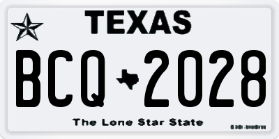 TX license plate BCQ2028