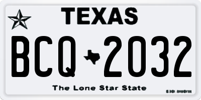 TX license plate BCQ2032
