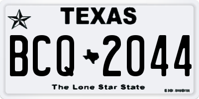 TX license plate BCQ2044