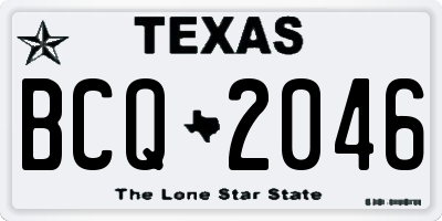 TX license plate BCQ2046