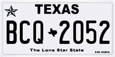 TX license plate BCQ2052