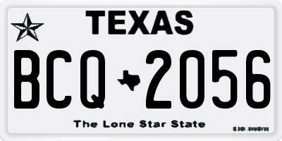 TX license plate BCQ2056