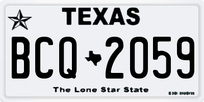TX license plate BCQ2059