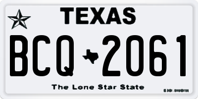 TX license plate BCQ2061
