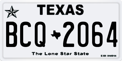 TX license plate BCQ2064