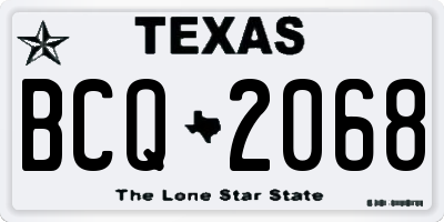 TX license plate BCQ2068