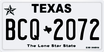 TX license plate BCQ2072