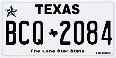 TX license plate BCQ2084